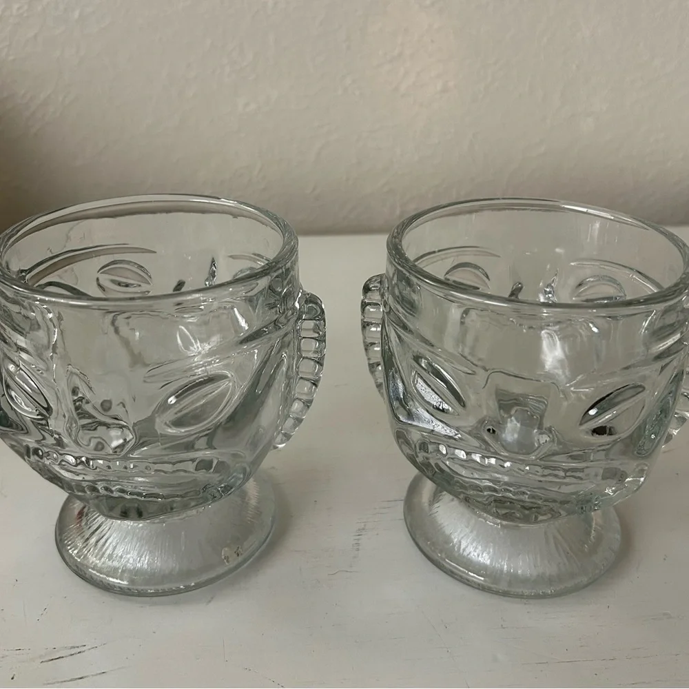 2 Clear Glass Tiki Mugs - Picture 8 of 8